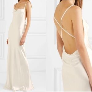 NWT Galvan London Size FR42 Whitely Silk Cowl-neck bridal gown